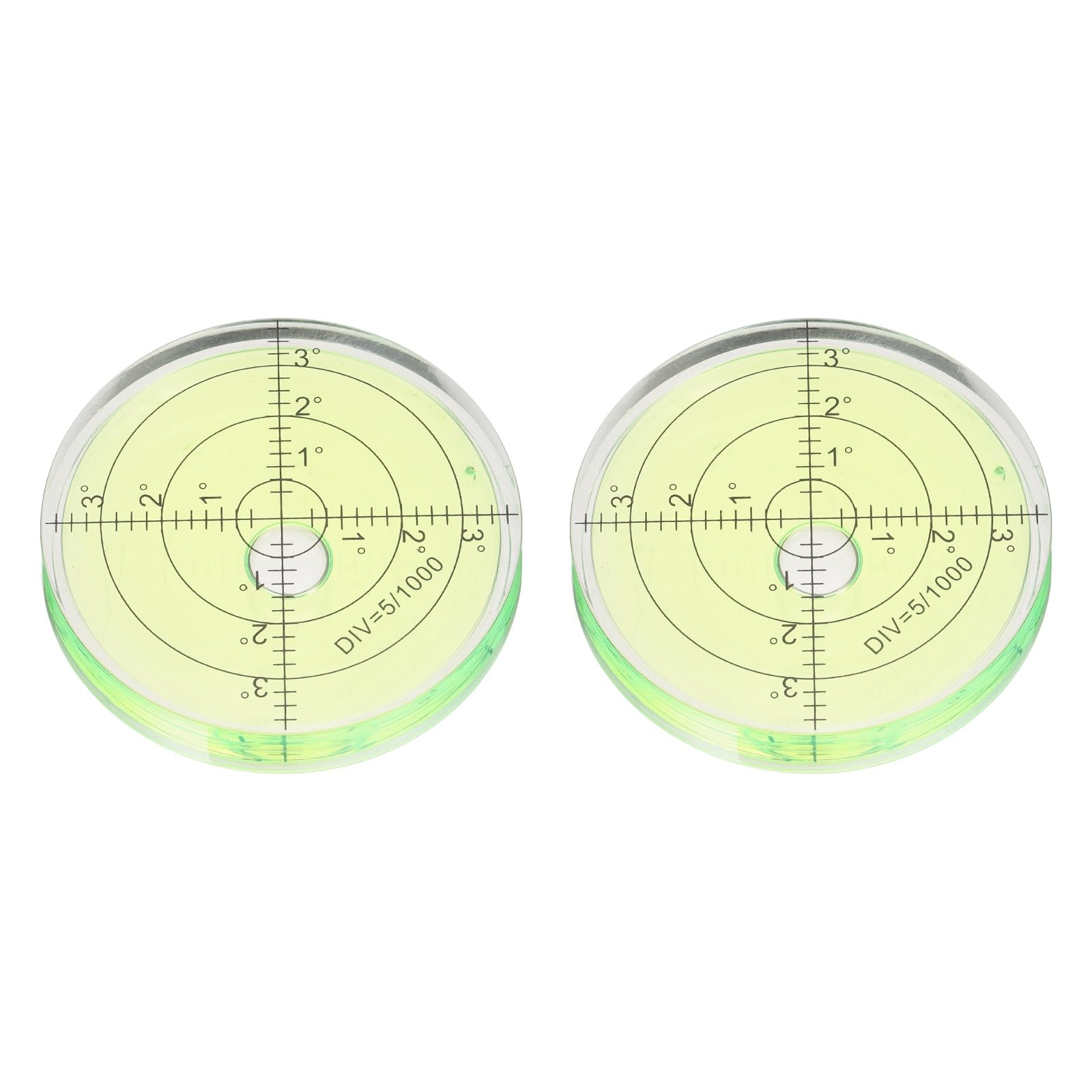 patikil 2pcs round bubble level 66x10mm mini circular bullseye spirit levels measuring layout tools for leveling camera tripod telescope workshop turntable pictures frame, green