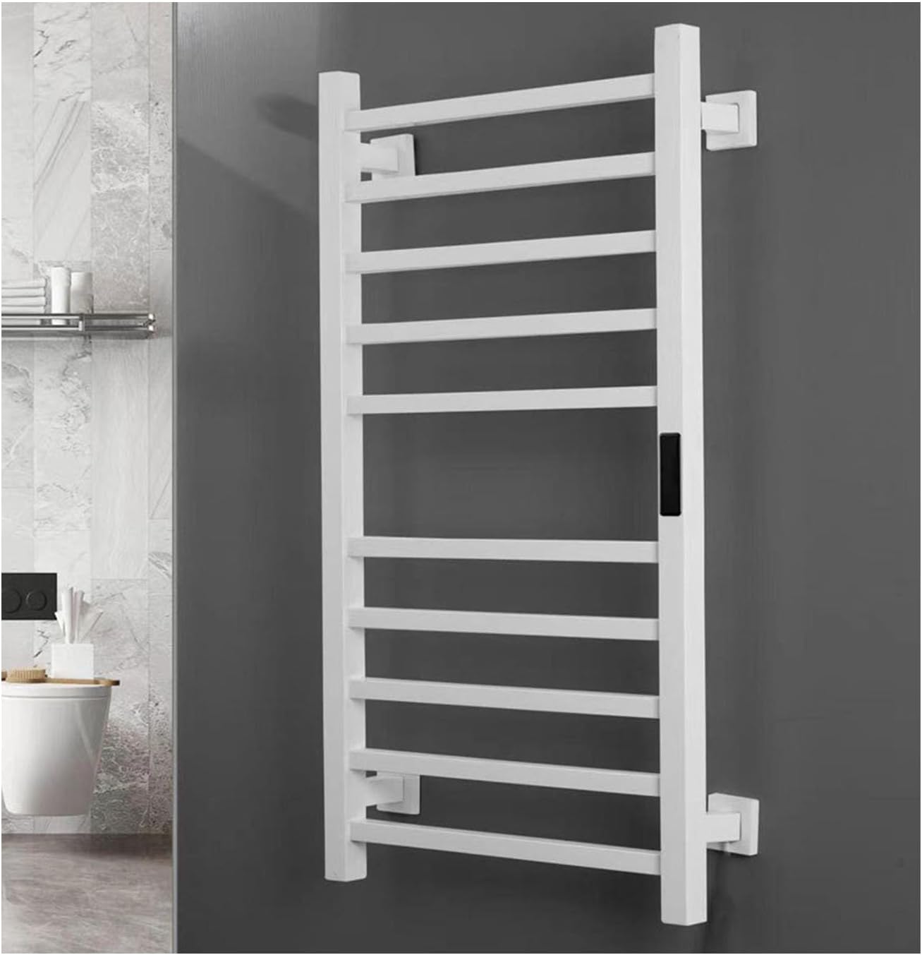 Brushed Stainless Steel Heated Towel Rack - Wall Mounted Towel Warmer with Fast Heating for Towels & Garments - Ideal Bathroom Accessory for Ultimate Comfort