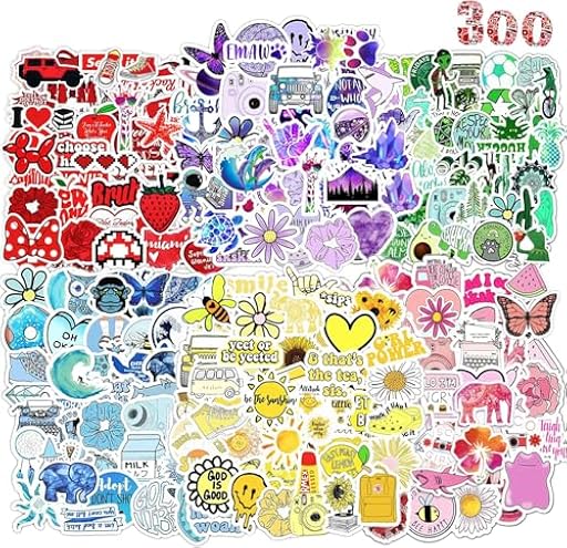Pegatinas 300 Bonitas Divertidas Stickers de Colores, Impermeable Vinilo Pegatinas para Scrapbooking Journaling Diario Botella Agua Tablet Ordenador Portatil Maletas Skateboard Bici Patinete etc | Ya disponible en tu tienda friki favorita! En mundofriki.es! Pegatinas 300 Bonitas Divertidas Stickers de Colores, Impermeable Vinilo Pegatinas para Scrapbooking Journaling Diario Botella Agua Tablet Ordenador Portatil Maletas Skateboard Bici Patinete etc | Ya disponible en tu tienda friki favorita! En mundofriki.es!