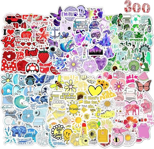 Pegatinas 300 Bonitas Divertidas Stickers de Colores,