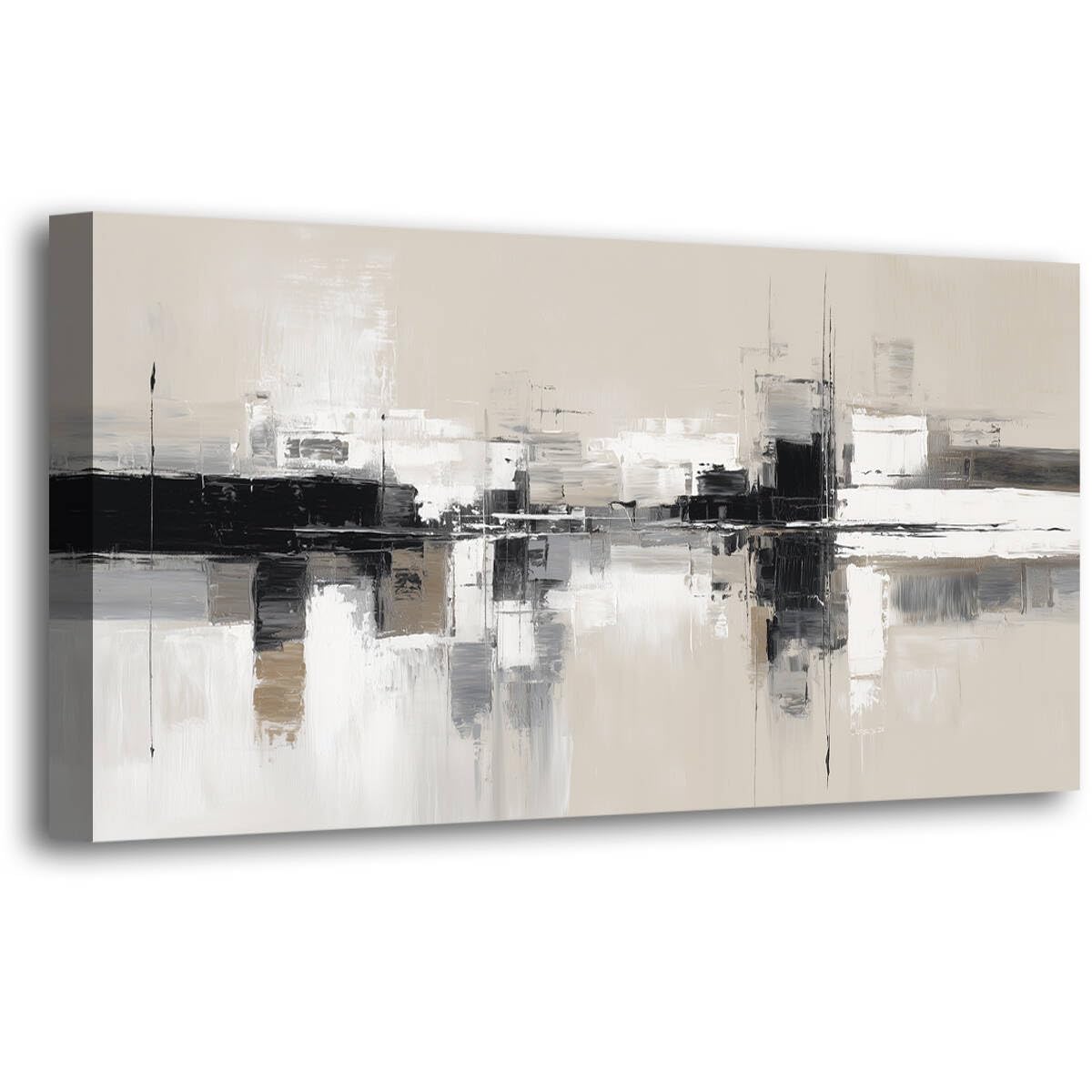 Haichuang Decor Art Black White Cityscape