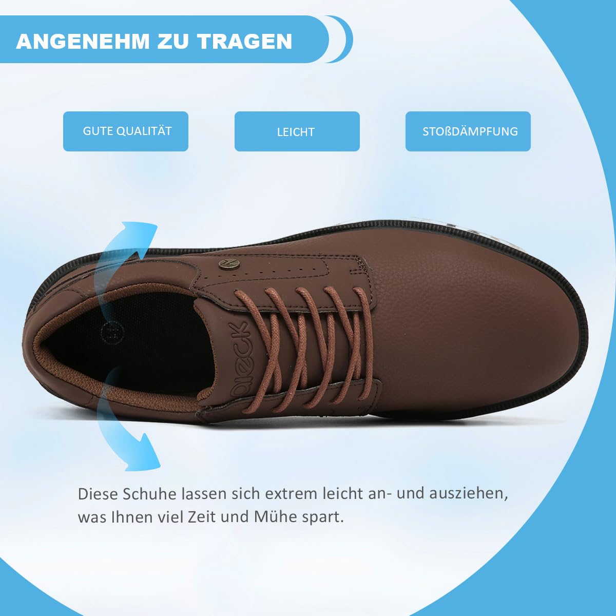 ULTIANT Zapatos de Golf para Hombre:Impermeables,Duraderos, con Cordones y Transpirables; Zapatillas de Entrenamiento para Golf