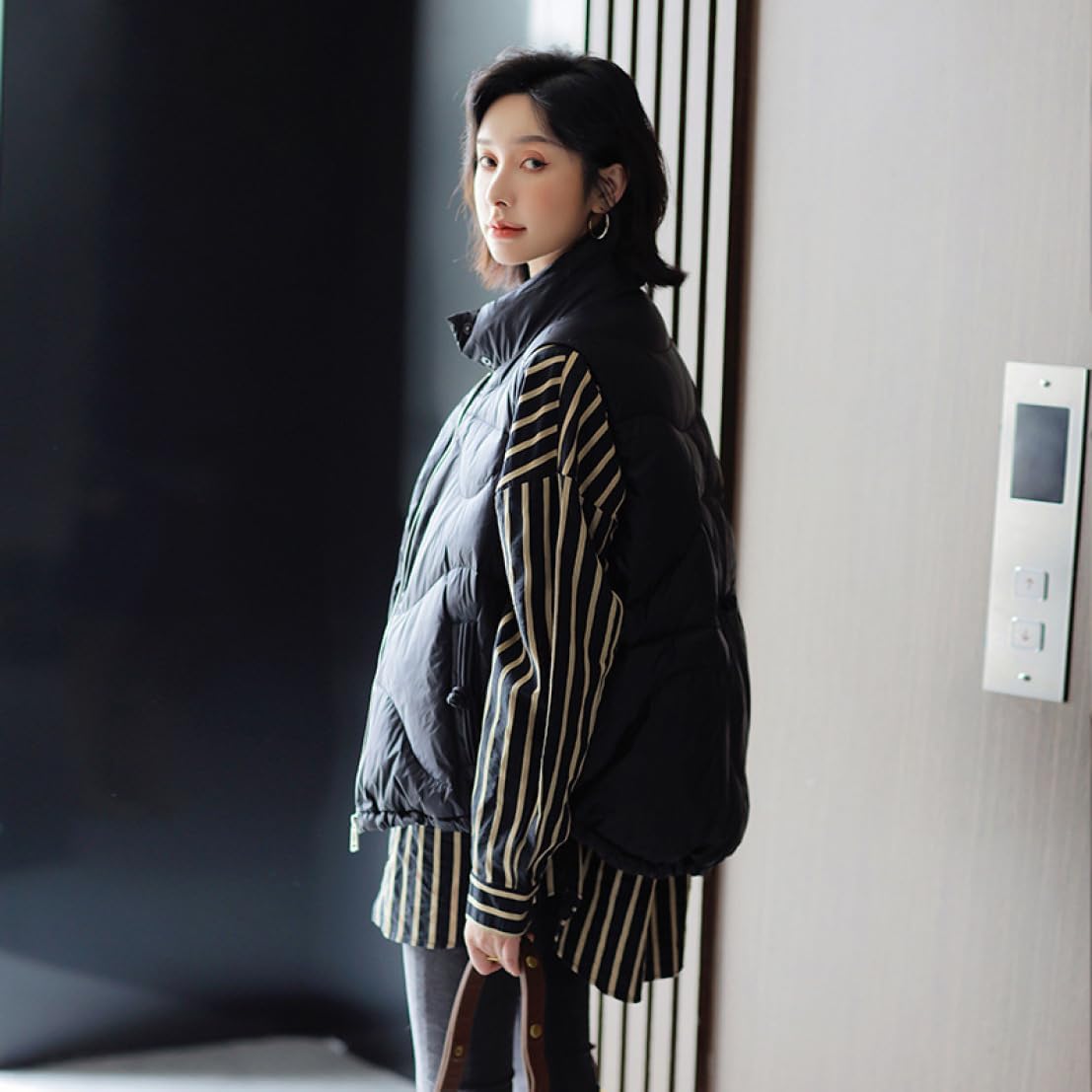 [Donahutt03] ベスト 中綿ベスト レディース アウター トップス 着痩せ ショート丈 ゆったり ファッション 大きいサイ