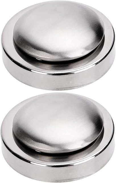 HMAI 2 Sets Stainless Steel Soaps Odor Removers Stainless Steel Hand Odor Eliminator Removers with Base Tray for Kitchen, Bar, 23x16