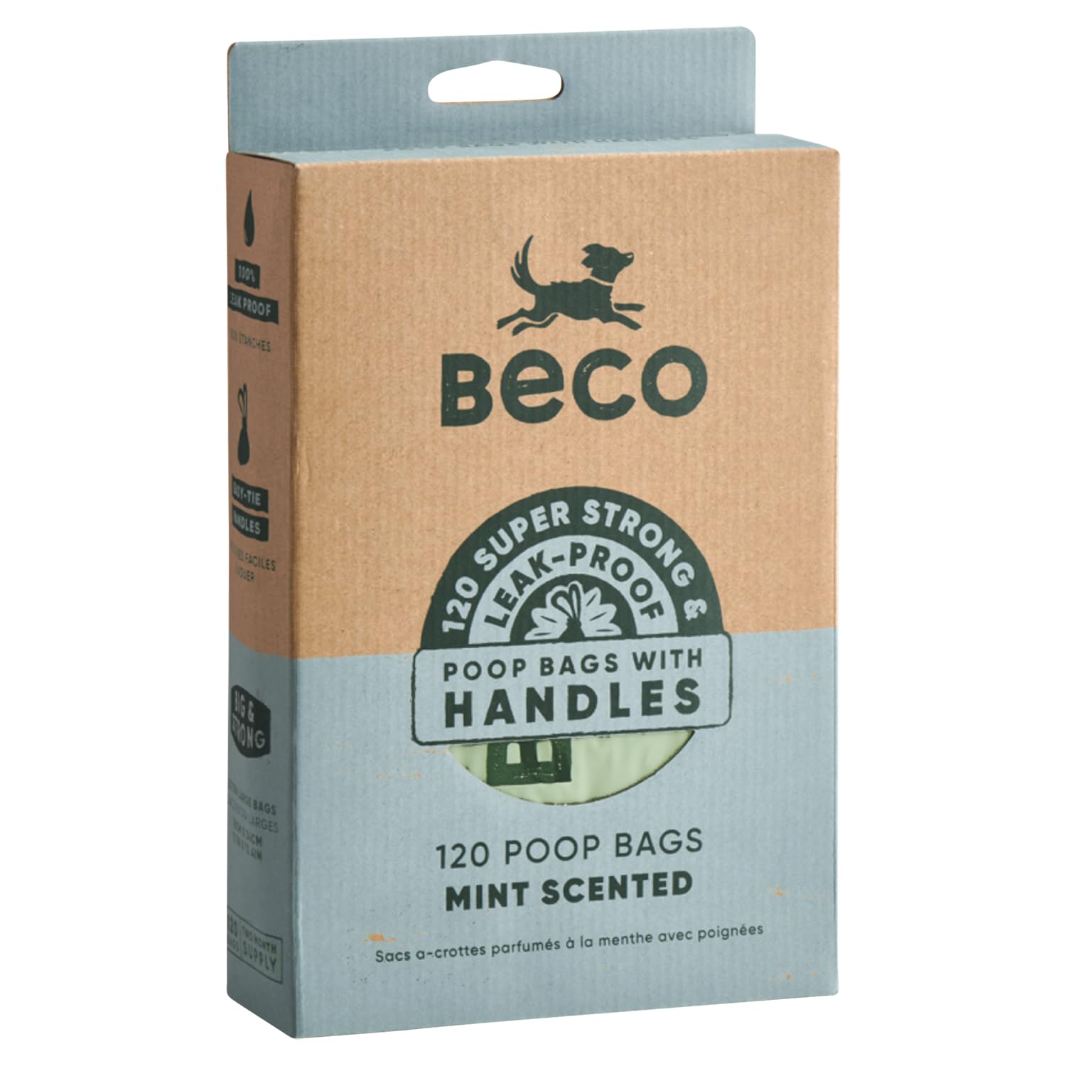 Beco 120 Mint Scented Poop Bags with Handles