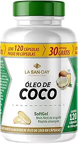 Óleo de Coco (Leve 120 Pague 90 Cápsulas) - Tem potente ação antibacteriana e antiviral, Propriedades calmante, hidratantes e antioxidantes