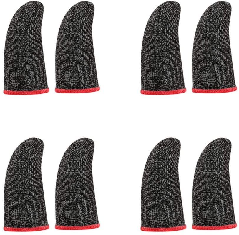 ONHUB (Pack of 3) Gaming Finger Sleeves，Gamer Thumb Protector/PUBG Game Hand Controller Gloves/Anti-Sweat Breathable/Seamless Touchscreen (Black)