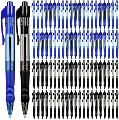 Sepamoon 400 Pieces Retractable Ballpoint Pens Ink Pens Bulk Medium Point 1.0 mm Click Pens Smooth School Writing Pens for Journal Notebook Writing Office School Supplies Click Pen (Black and Blue)
