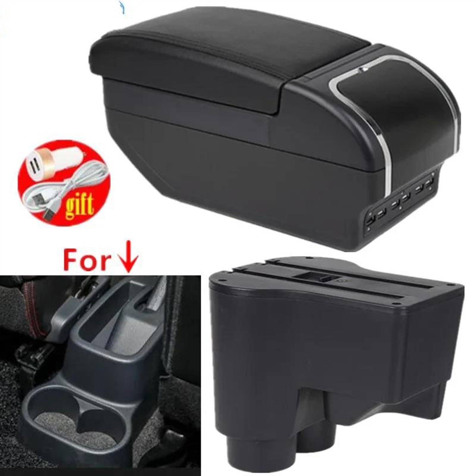 Per Daihatsu Per sirion Per Daihatsu Per Materia 2007-2015 Bracciolo Auto Scatola bracciolo centrale Contenuto del negozio Scatola portaoggetti Braccio Ricambi auto