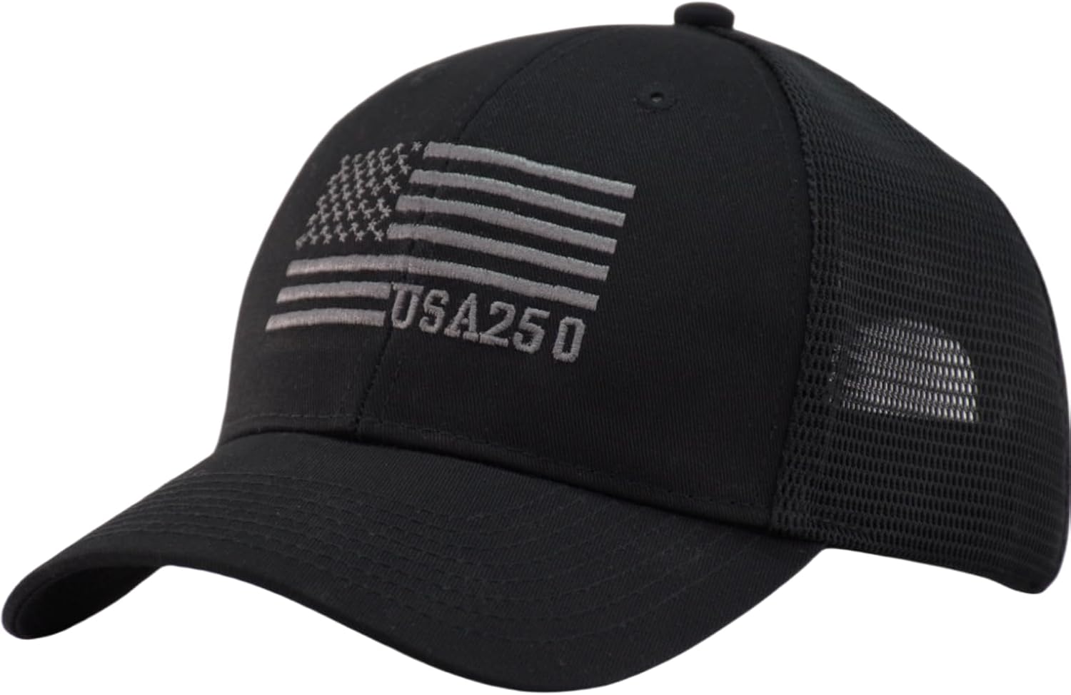 TSSGBL USA Flag Trucker Hat - OSFM & XXL Big Head Fit, Adjustable Mesh Snapback American Patriotic Baseball Cap