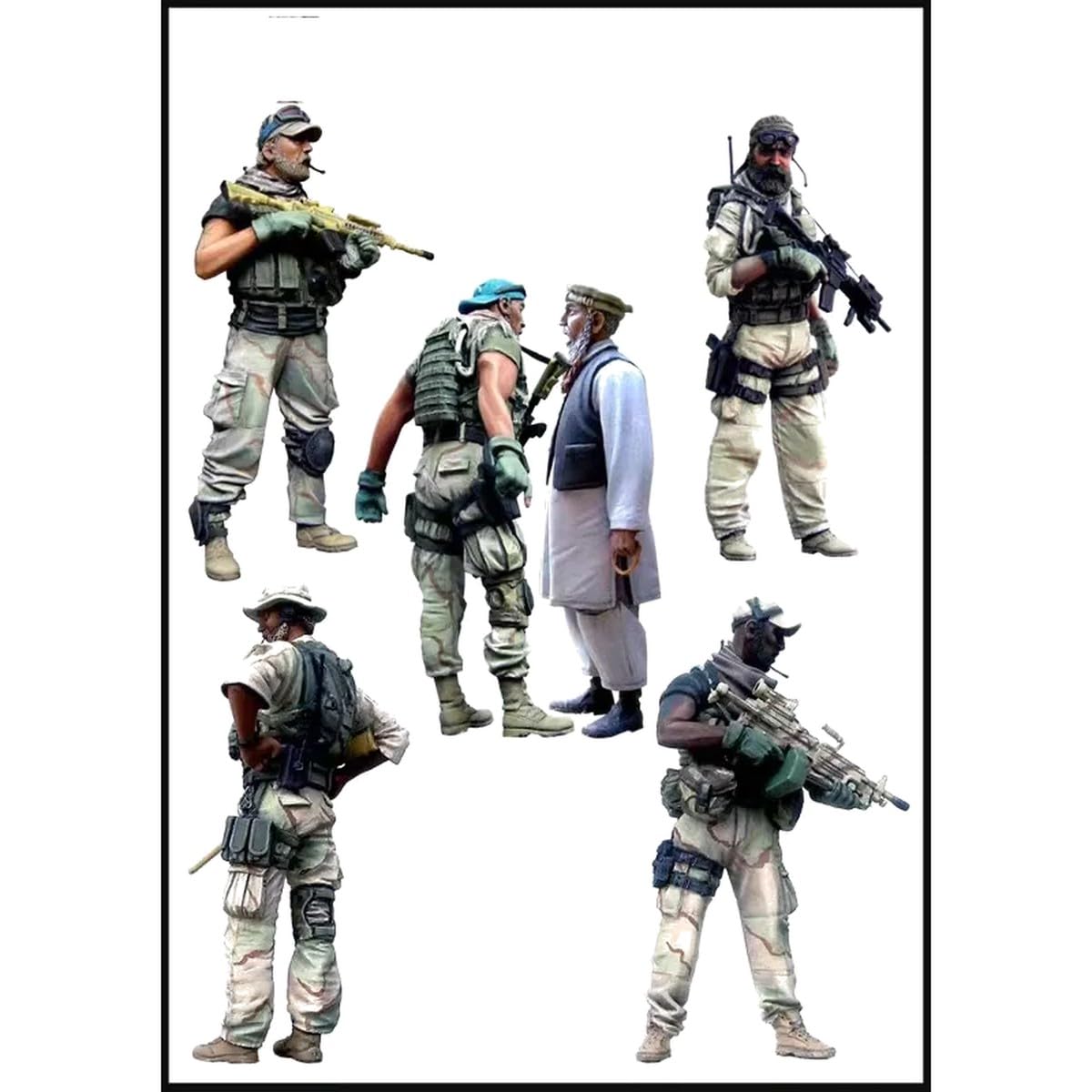 36404 Resin Figures Soldier Model Kits (Only 6 Figures) Unpainted Unassembled 1/35