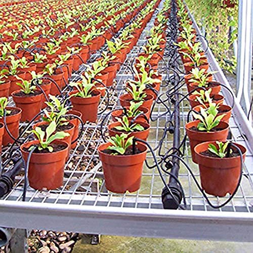 Image of DIY Crafts Curved Arrow Irrigation System Kits One Turn Four Gardening Greenhouse Agriculture Watering Fittings Environmental Tool Dno8 (Kit For 10 Pots, Multi Included Pipe + Faucet Connector + Accessory)