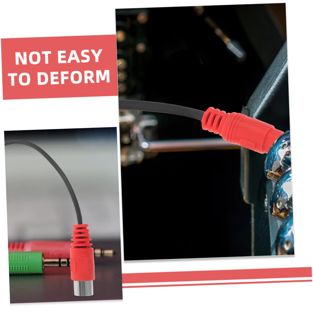 ibasenice 6pezzi Cavo Adattatore Audio Pin Midi Design Angolare Compatibile Con Chitarra Elettrica e Dispositivi Audio Trasmissione Chiara e Stabile