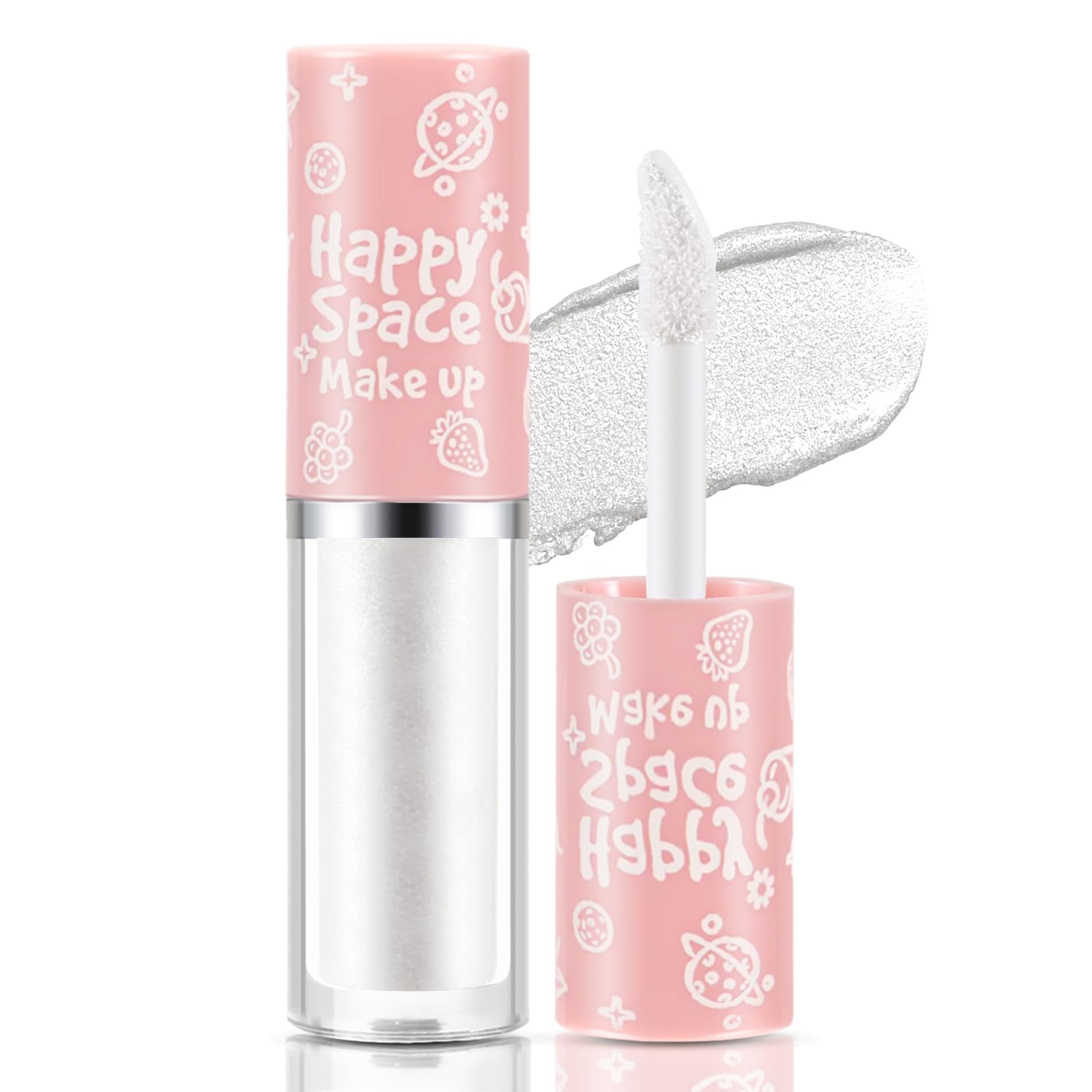 Apooliy Sombra de ojos con purpurina líquida Sombra de ojos con purpurina impermeable,Secado rápido,Larga duración,Crea un gran impacto,Iluminador