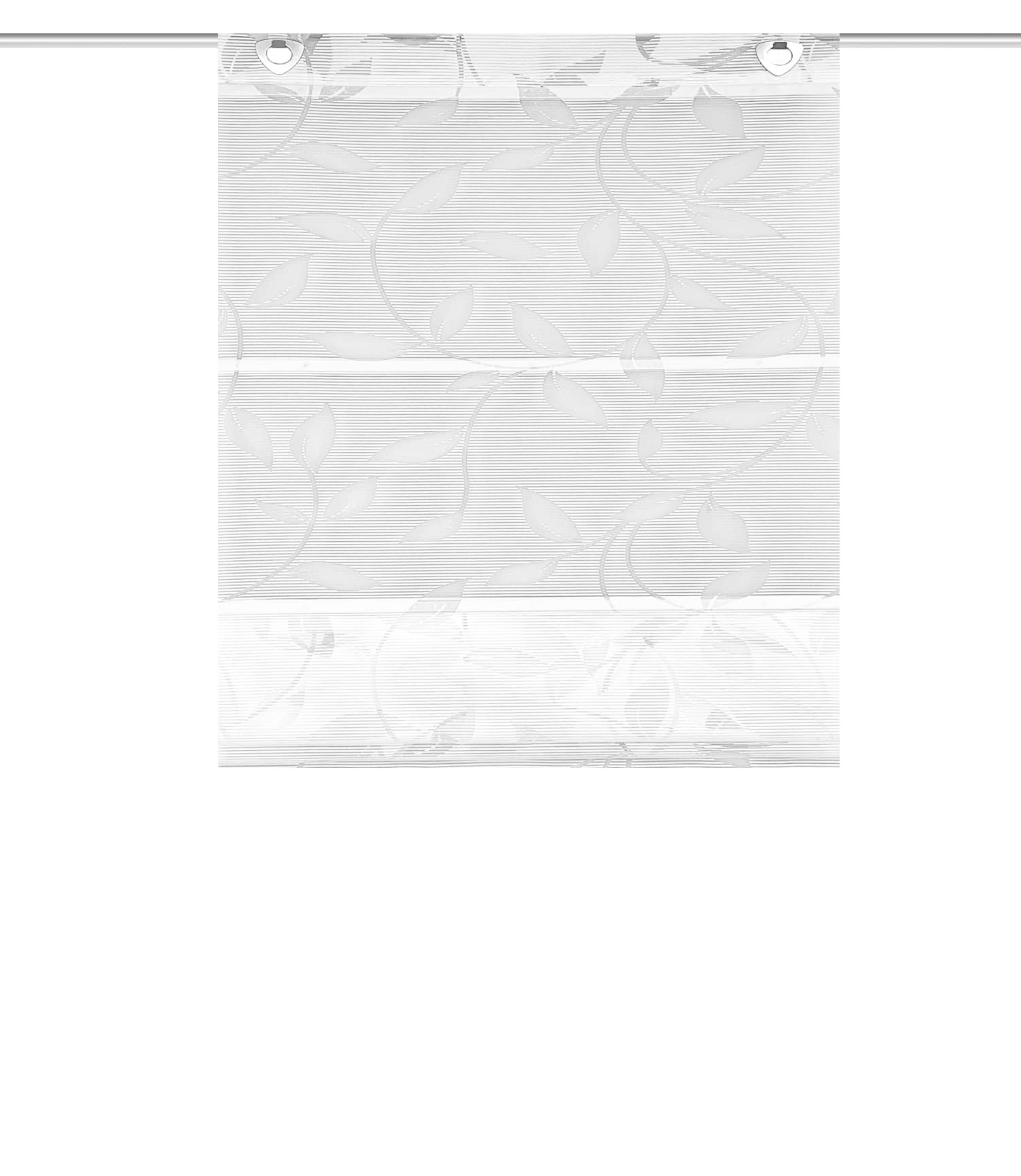 91515 Magnetrollo RANA Ausbrenner Bambus, Ranken-Motiv, Fensterhaken, Farbe:weiß, Größe:130 x 80 cm, Anzahl:1