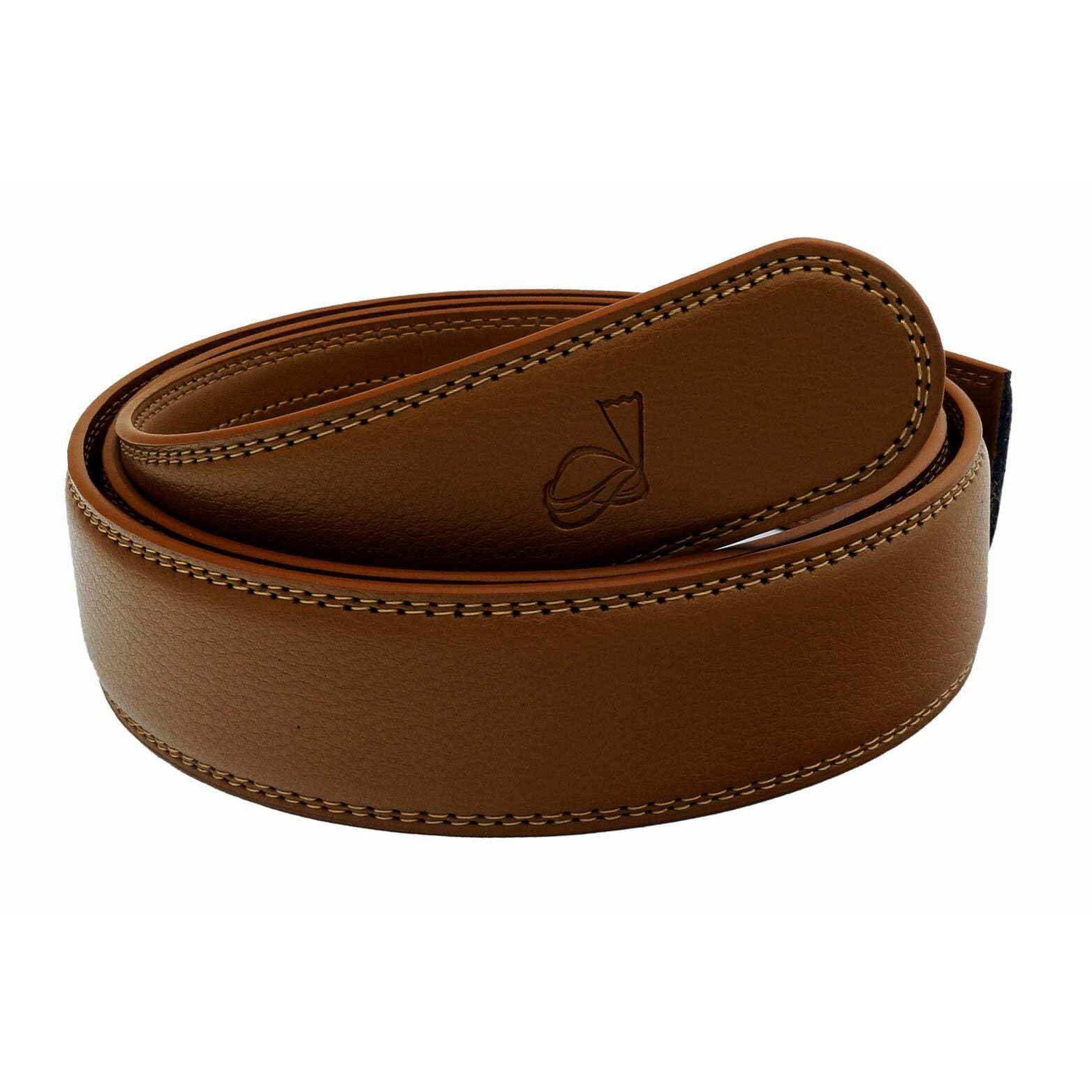 Qha Men's Tan Ratchet Belt Strap 35Mm Wide Automatic Belts Without Buckle Q01 36"-42"