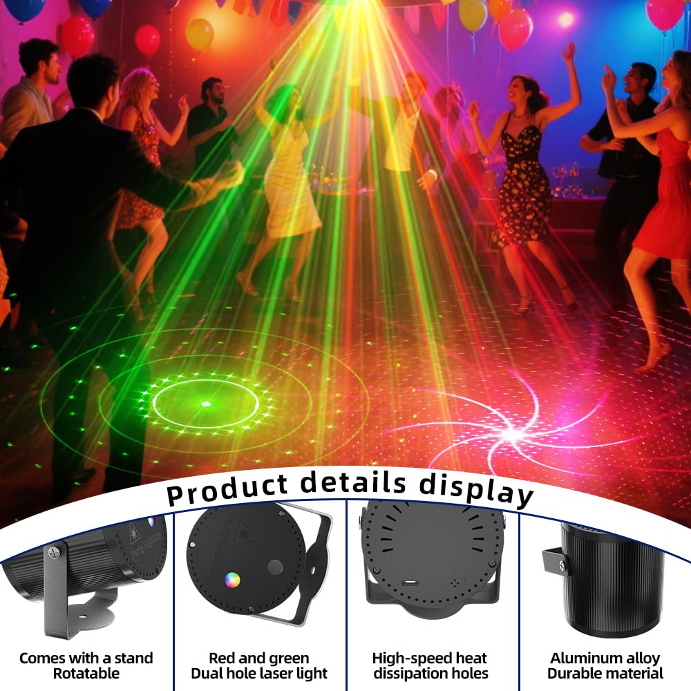 LED Party Effect, Laser Disco, LED RGB Disco, Pilot, Boże Narodzenie/Urodziny/Ślub/Dekor domu