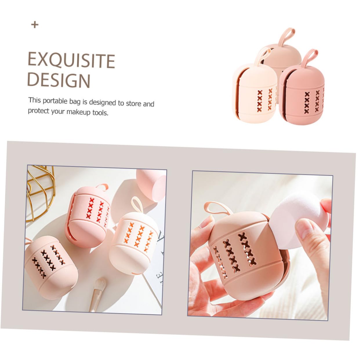 Ipetboom 15 Bolsas De Almacenamiento De De Belleza Bolsa Organizadora De Maquillaje Soporte De Esponja De Belleza Estuche De Almacenamiento De Esponja De Maquillaje Contenedor