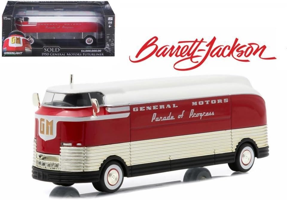 New 1:64 HOBBY EXCLUSIVE COLLECTION - BARRETT JACKSON 1950 GENERAL MOTORS FUTURLINER PARADE OF PROGRESS Diecast Model Car By Greenlight