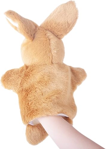 Miniatura 6 de Marionetas de mano de conejo, animales de peluche, juguetes para niños, imaginativo, juego de simulación, cuentos (gris)