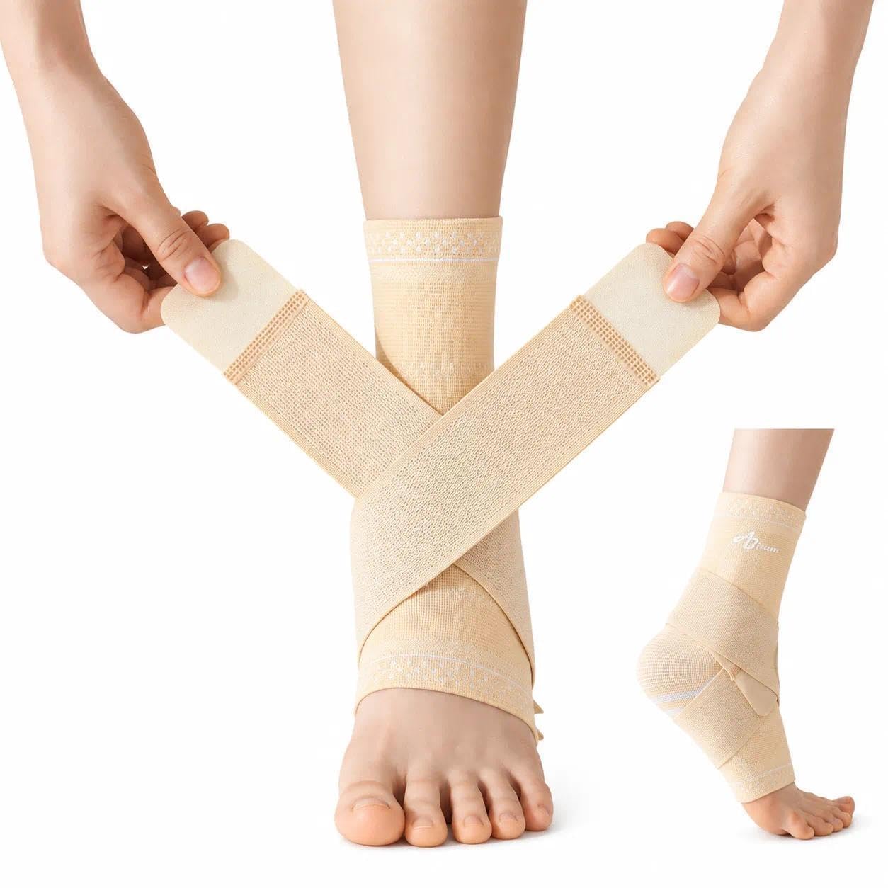Photo 1 of ABIRAM Ankle Brace Compression Sleeve with Adjustable Strap