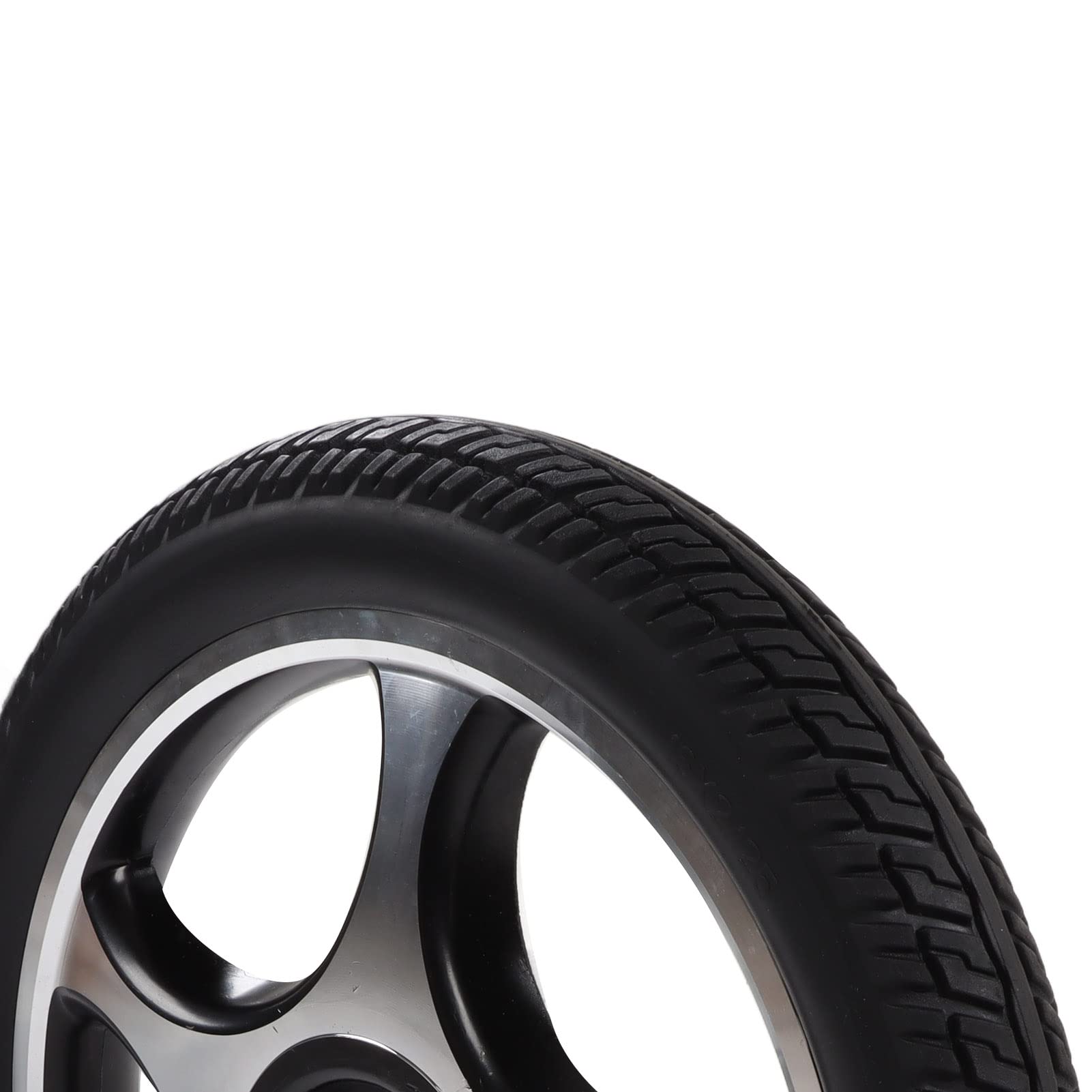 Rueda para silla de ruedas Rueda para andador de bajo ruido de PU de 16 pulgadas Pieza de repuesto para carrito con andador Buje de acero de aleación resistente Neumático