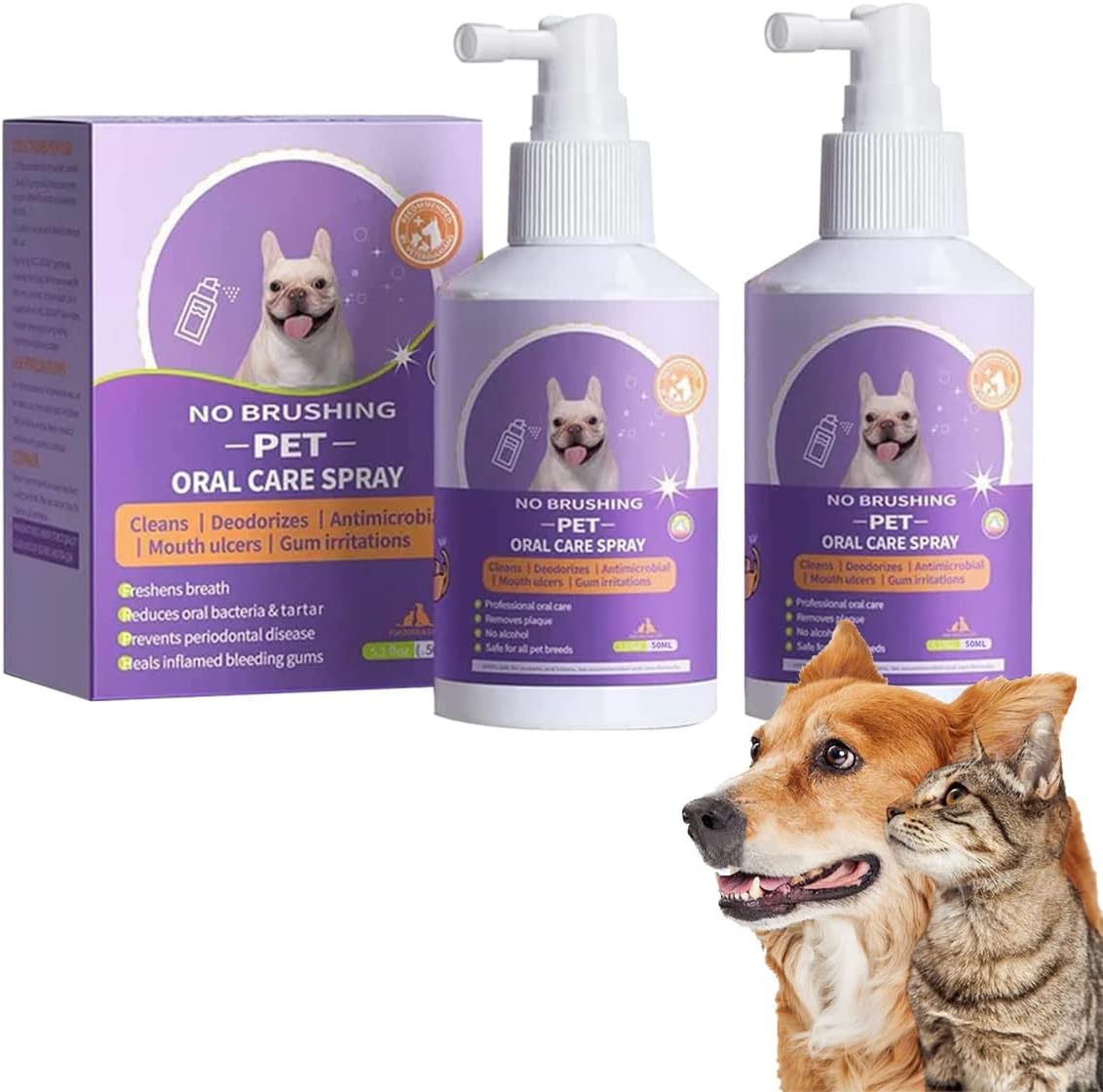 2PCS Pet Clean Teeth Cleaning Spray, Pet Teeth Cleaning Spray, Teeth