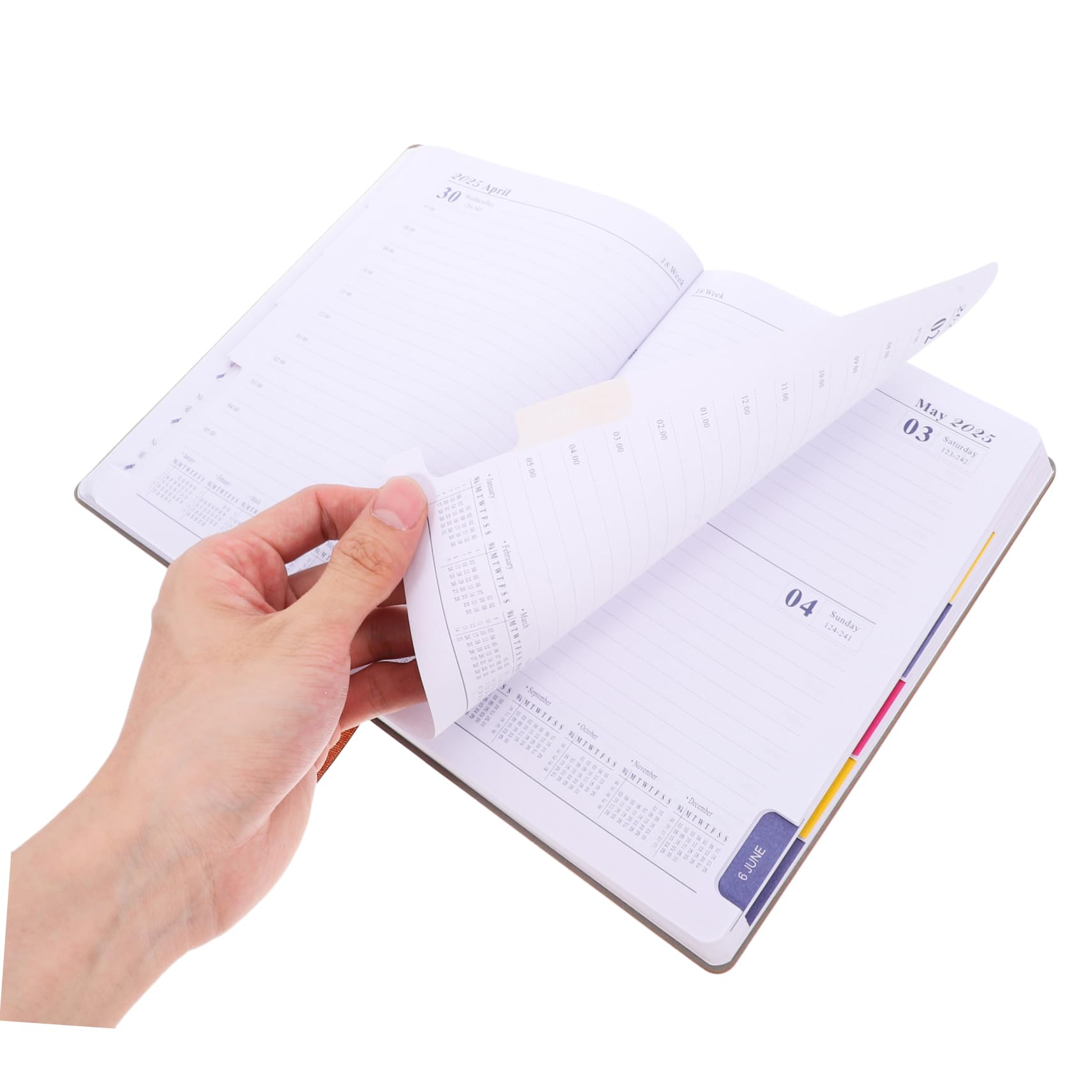 5 Stück Jahresplaner Notizbuch Strapazierfähiges Tagesplaner Notizheft für Büro und Zuhause Kompakter Akademischer Organizer Leicht Tragbarer Mini Planer