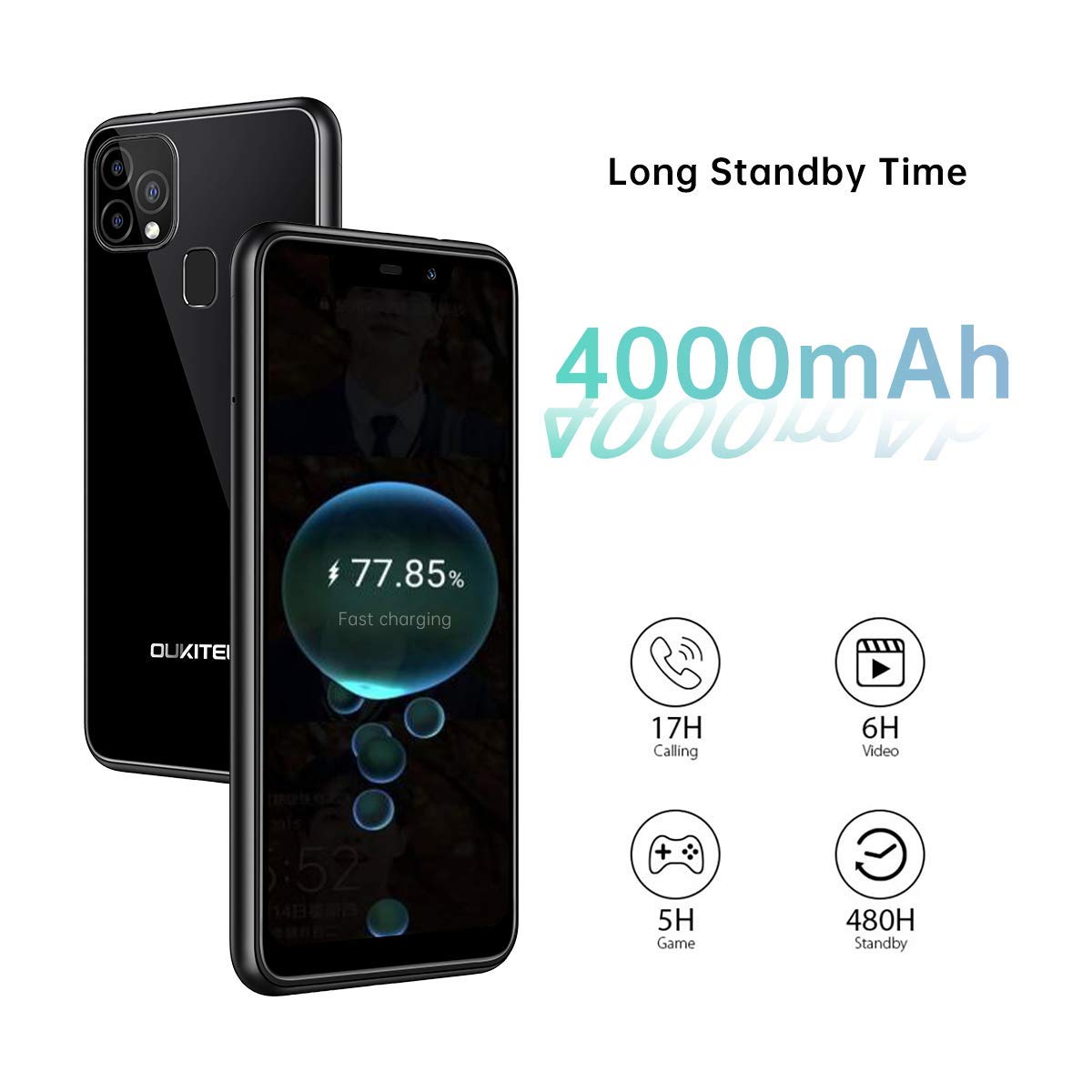 OUKITEL C22 Unlocked Cell Phone, 2021 Dual SIM Smartphone 5.86