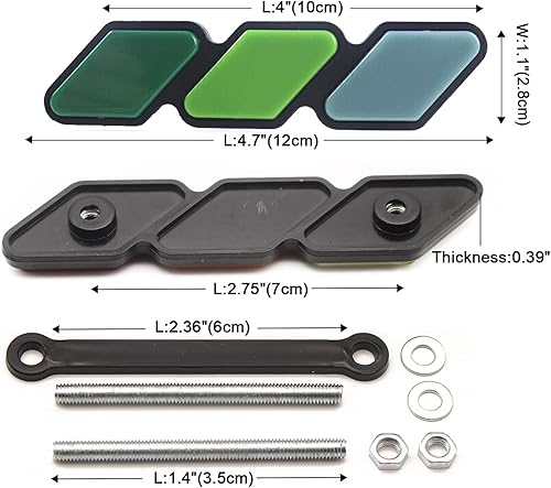 Miniatura 2 de Emblema de rejilla frontal tricolor, calcomanías de emblema de camión, accesorios de automóvil para Toyota Tacoma 4Runner Tundra Sequoia Rav4