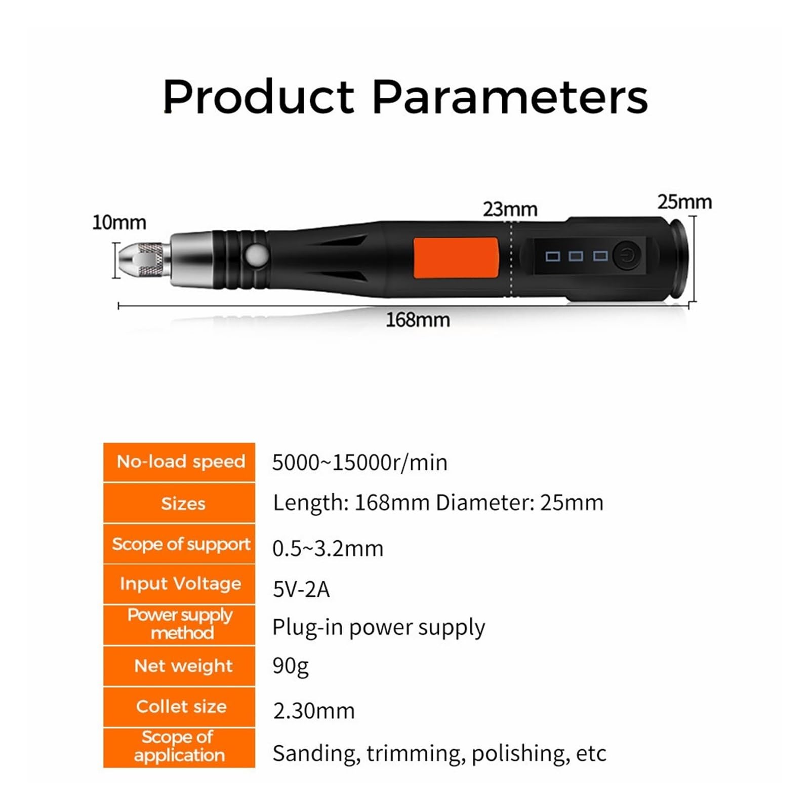 Wiertarka Elektryczna Szlifierka Grawer Pen Grinder Mini Elektryczne Narzędzie Obrotowe Zestaw Narzędzi DIY Intuicyjne, Proste Sterowanie(Set A)