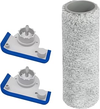 Vacuum Cleaner Accessory Roller Side Cover - Compatible for Ecovacs X8 PRO Omni / X8 AUTO / DEX56 / T80 Robot Vacuum Replacement Parts2 Side Covers 1 Roller Brush