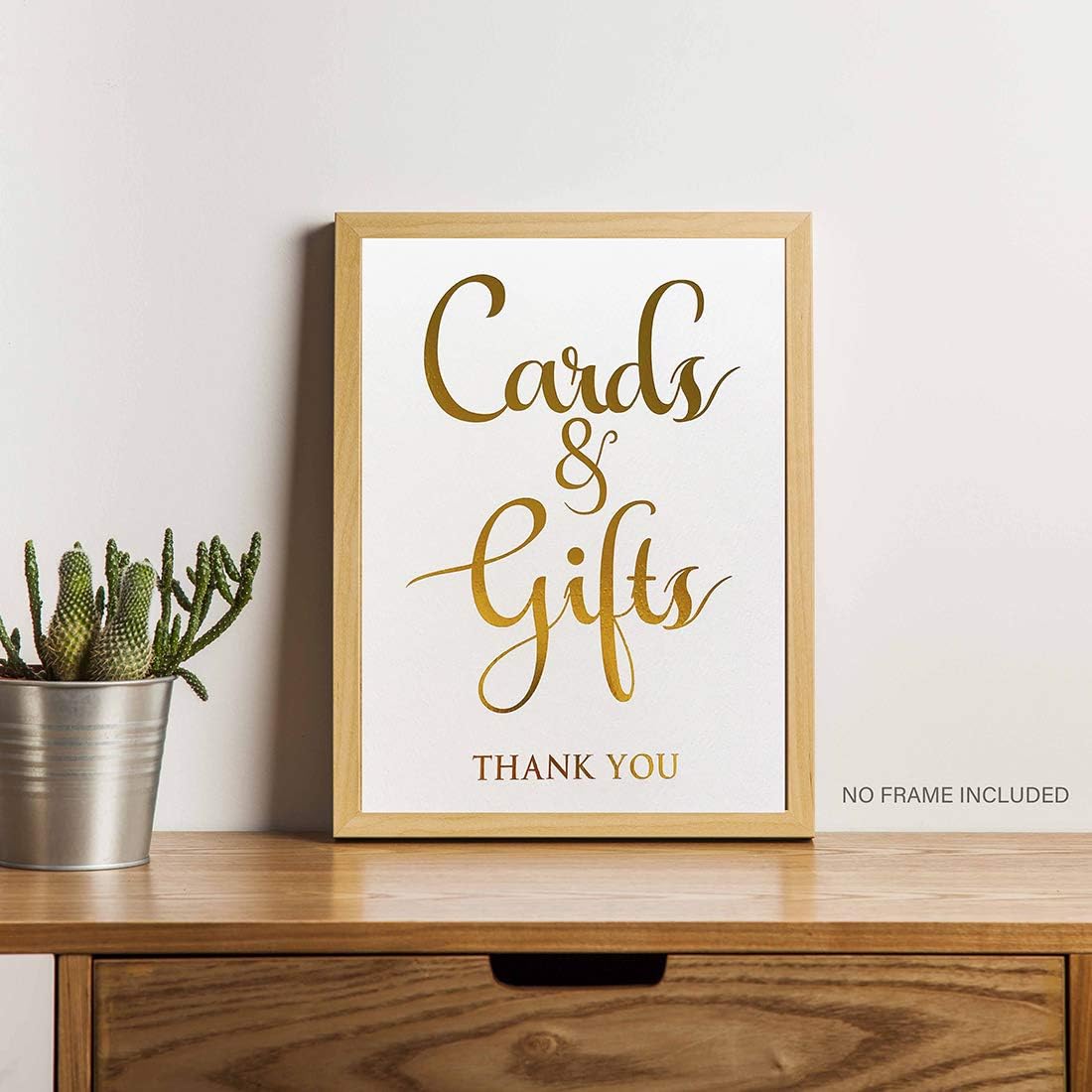 Gold Wedding Signs, 4 Wedding Day Cards Set Cards and Gifts, Welcome to Our Wedding, Please Sign Our Guest Book, Love is Sweet Enjoy a Treat Reception Table Sign