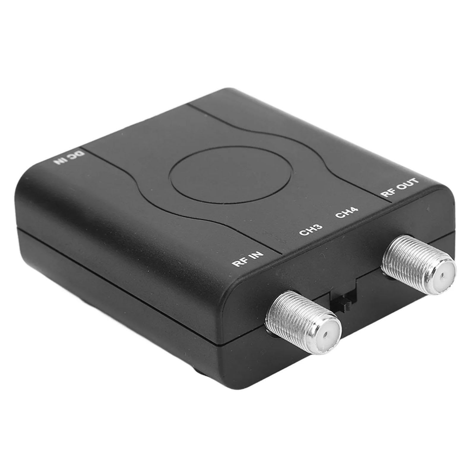 Adattatore convertitore video ad alta risoluzione, adatto per sistemi home entertainment, con adattatore modulatore di frequenza VHF controllato PLL