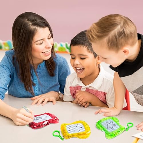 Youcute 8 Mini Magnetic Drawing Board With Metal Keychain Party Favors For Kids Goodie Bag Stuffers Birthday Party Bag For Boys Girls #TOP6