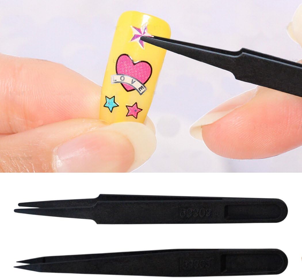 7pcs Precision Anti-static Tweezers, Marrywindix Plastic Tweezers for Electronics Jewelry-making Repairing