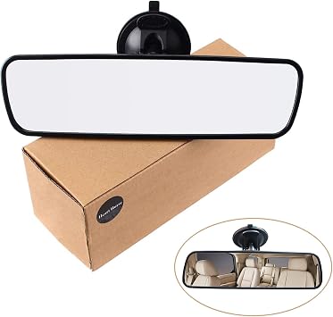 Universal Car Truck Mirror, Interior RearView Mirror, Width 24.5cm/9.6in, Adjustable 360 Degree Angle