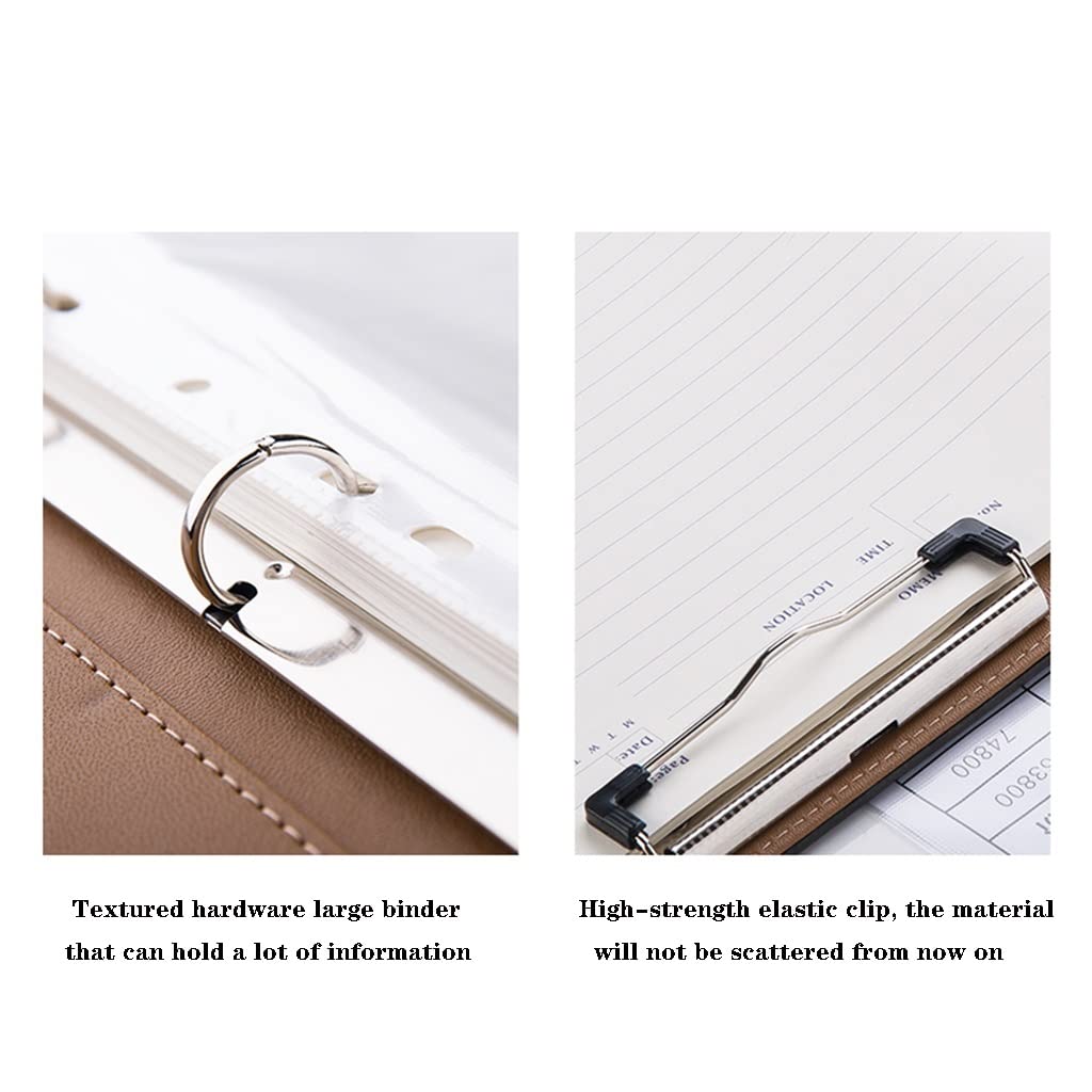 Porte Documents Porte Bloc A4 Padfolio Portfolio Multifonction Lettre Taille Padfolio CV Portefeuille Dossier Organisateur De Documents Porte-Carte De Visite avec Calculatrice
