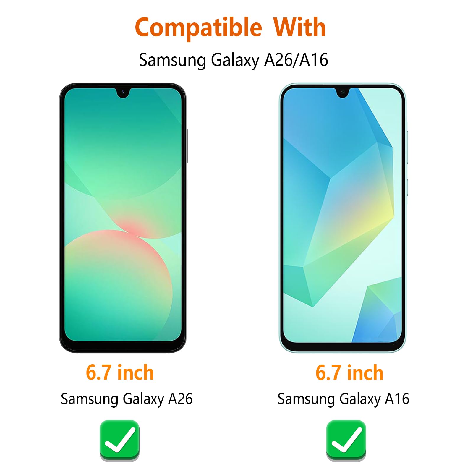 [3 Pezzi Vetro Temperato per Samsung Galaxy A26 5G,Durezza 9H Anti Graffio,Anti-Impronte Senza Bolle,Pellicola Protettiva per Samsung A26 5G
