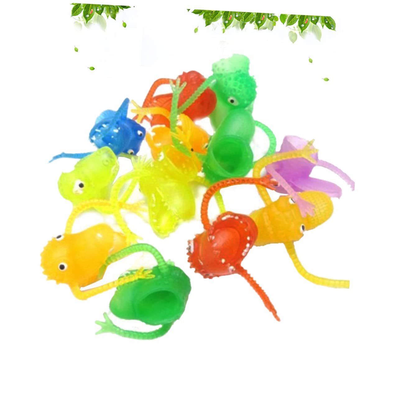 Toyvian 40pièces Marionnettes Doigts Dinosaures Amusantes pour Garçon Fille Jouets De Fête Anniversaire Motifs Aléatoires