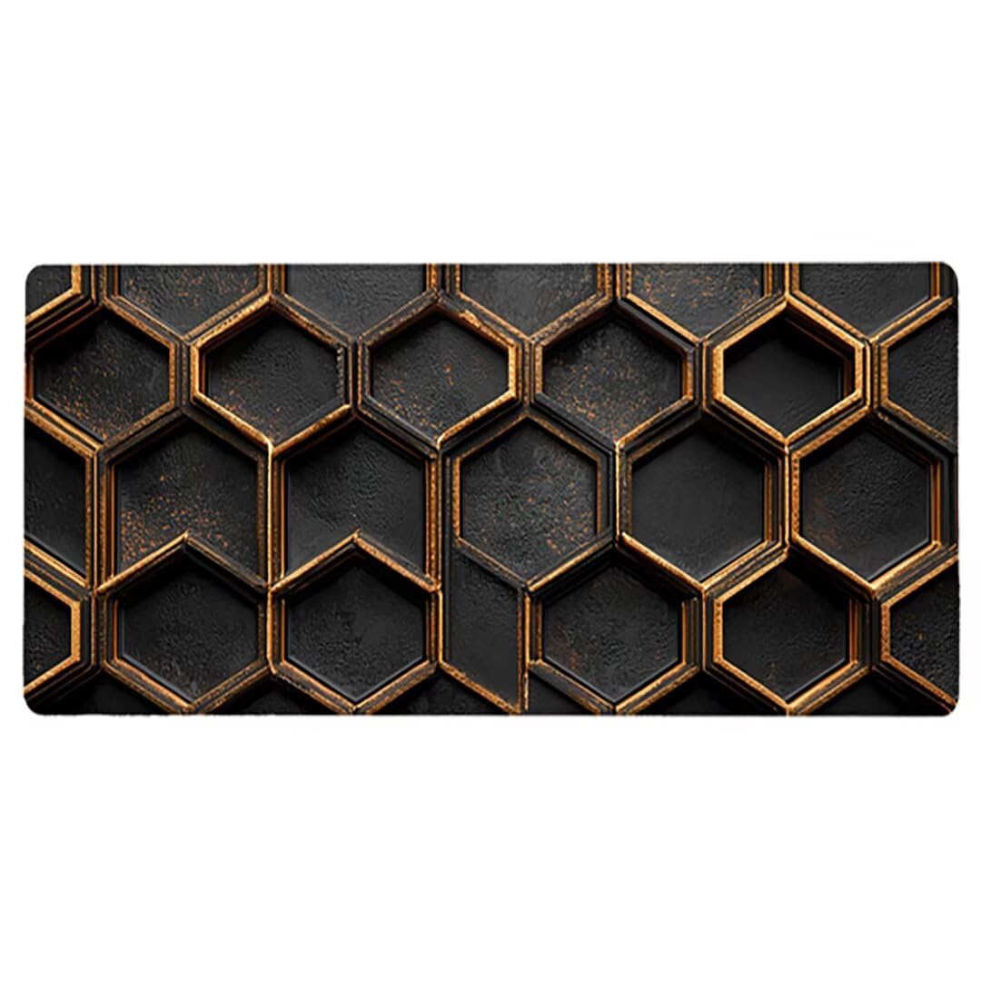 Podkładka pod mysz XXL, krajobraz, duża podkładka pod mysz dla graczy, 1600 x 800 x 3 mm, szara podkładka pod mysz ze szwami na krawędziach, ponadwymiarowa, antypoślizgowa gumowa podkładka pod mysz