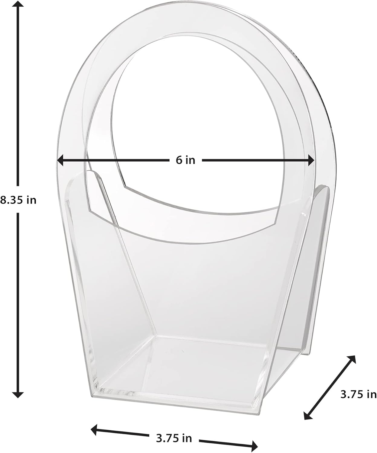 Lillian Rose Clear Modern Flower Girl Basket, One Size (FB850)