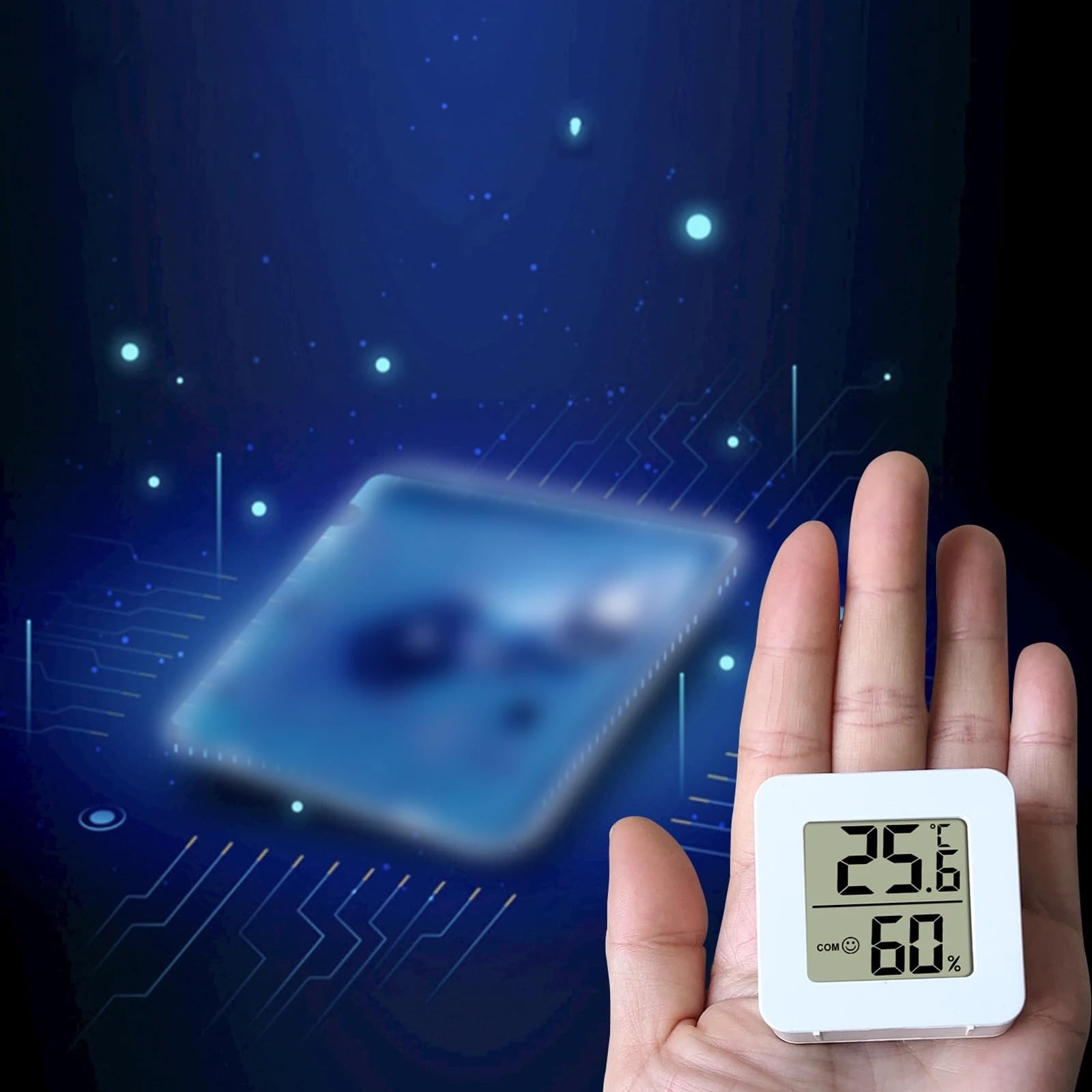 1/3/5/10 PCS Termómetro digital Higrómetro Medidor de humedad Medidor de humedad interior Sensor de temperatura ambiente Estación meteorológica for habitación/hogar Termometro(10PCS)