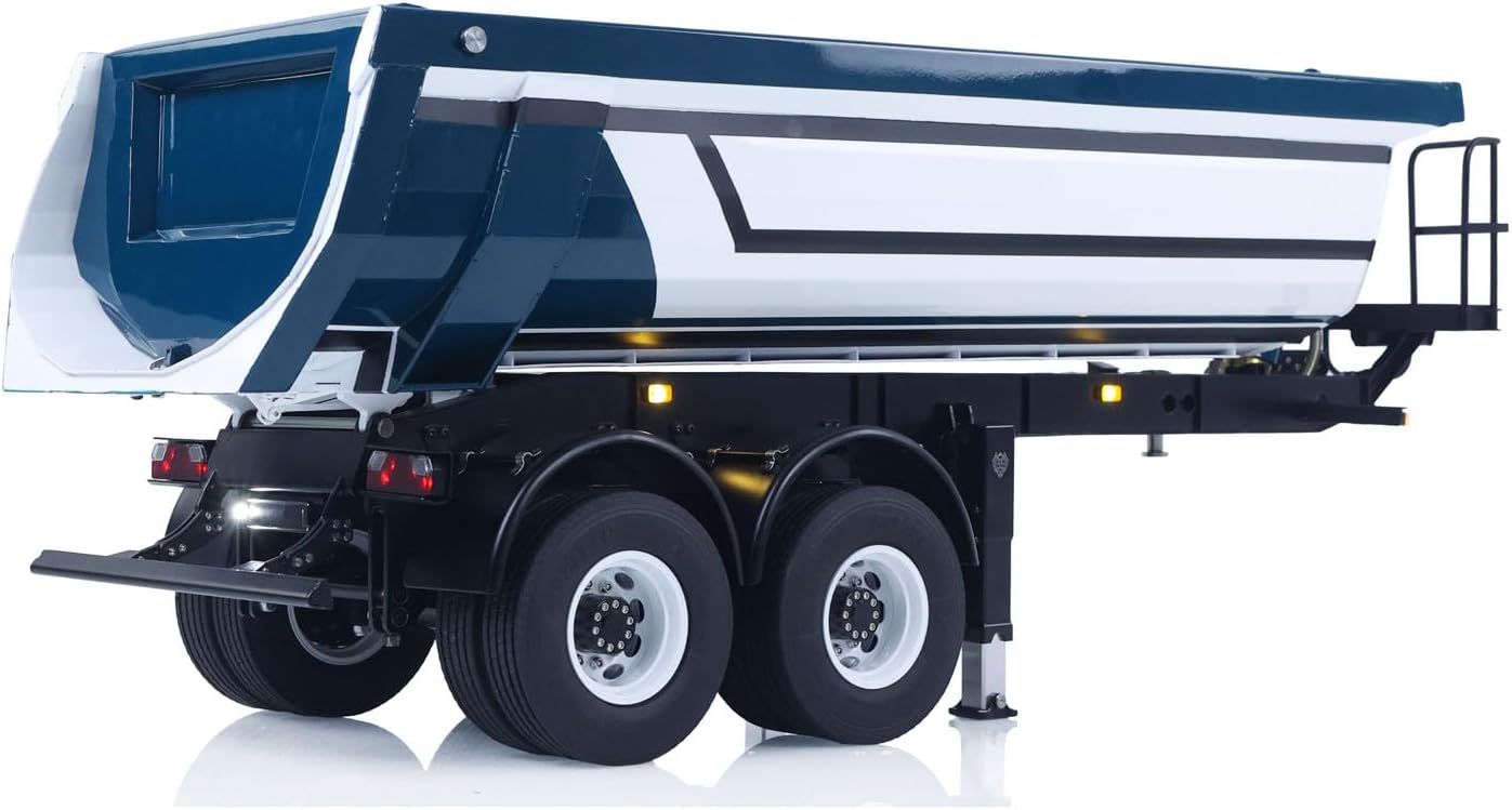 TOUCAN RC HOBBY LESU 1/14 RC Metal Hydraulic Dump Trailer Model for DIY Remote Control Tractor Truck Lorry Car Model Pump Electric Support Legs