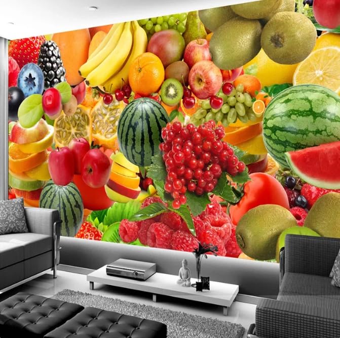 Kitchen fruit shop background wall decor papier peint 3D 250cm
