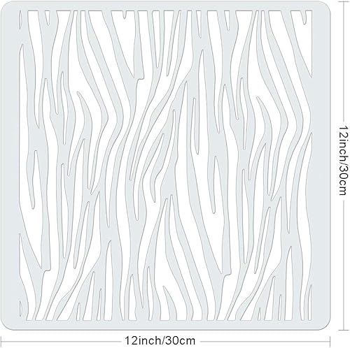 Miniatura 9 de CINPIUK 9 plantillas de galletas con estampado de animales para pintura de pasteles, plantilla de aerógrafo con estampado de animales de safari,