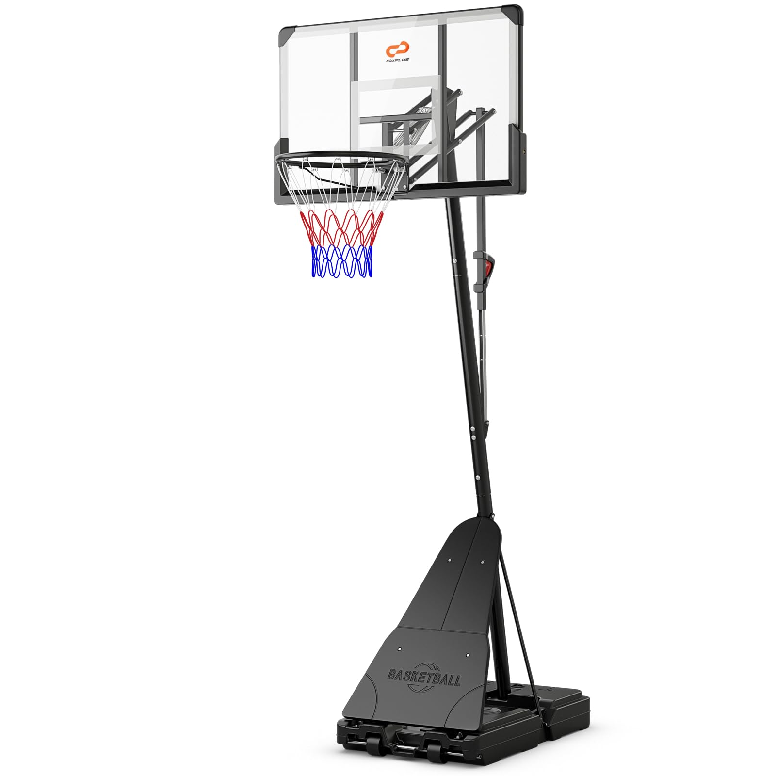 GOPLUS Basketballkorb Outdoor, Korbhöhe 150-305cm verstellbar, Basketball Korb mit PC-Rückwand, Basketballständer tragbar mit Rollen, Basketball Hoop für Kinder Jugendliche Erwachsene