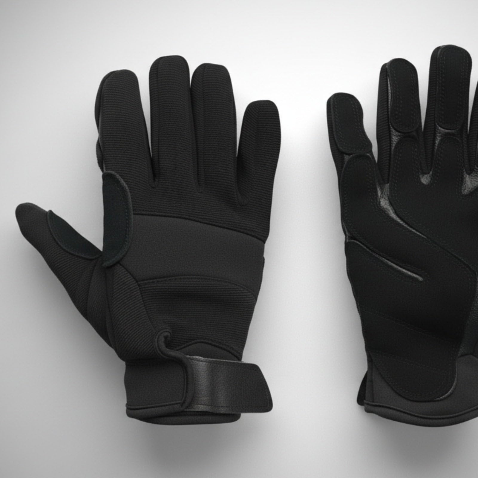 Guantes de de Trabajo de Cuerda de Protección de Escalada con Palma de PU Doble y Costuras Resistentes para Mayor