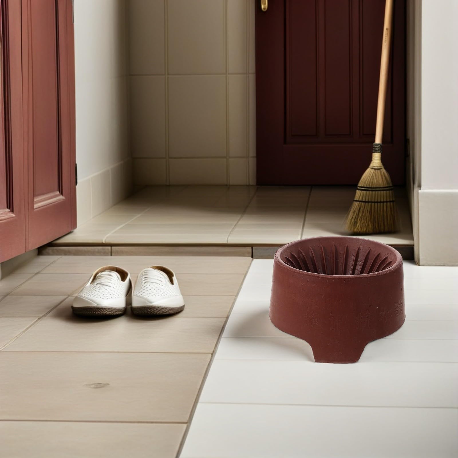 Escurridor para Fregona de Plástico Rojo Diseño Perforado