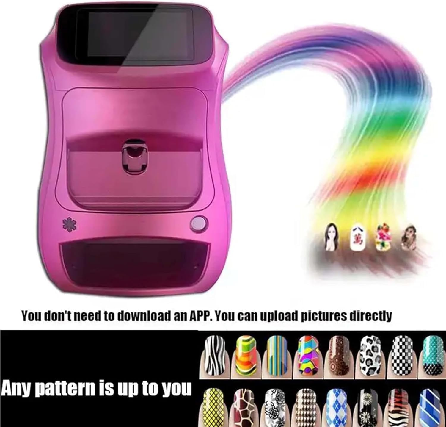 Automatyczna Drukarka Do Zdobienia Paznokci Diy, Cyfrowa Inteligentna Drukarka 3d Do Paznokci, Zestaw Do Manicure Salonowego